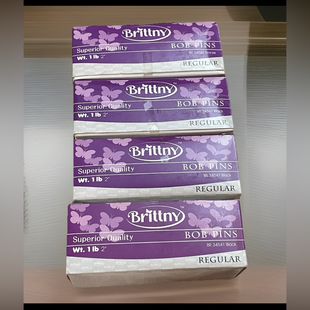 Salon Lot of 4 One Pound Boxes (4000 total) 2” Bobbie Pins by Brittny NEW